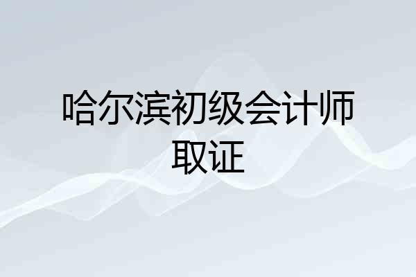 哈尔滨初级会计师取证