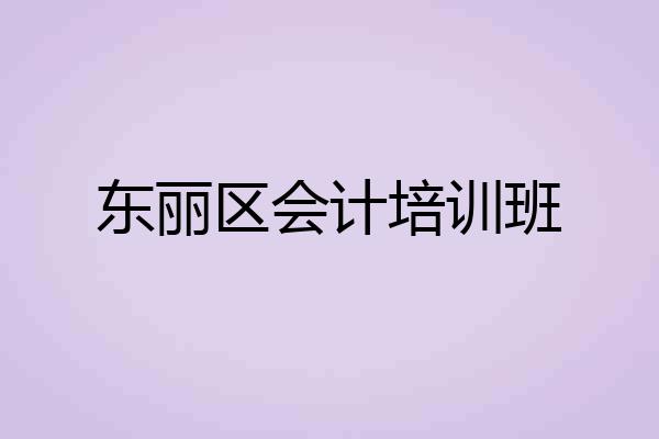 东丽区会计培训班