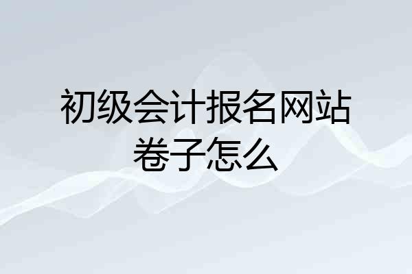 初级会计报名网站卷子怎么