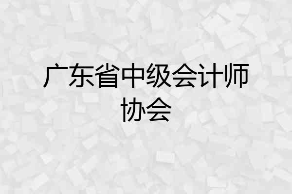 广东省中级会计师协会