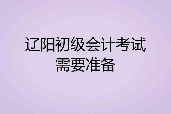 辽阳初级会计考试需要准备