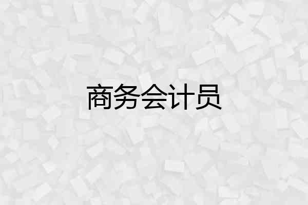 商务会计员