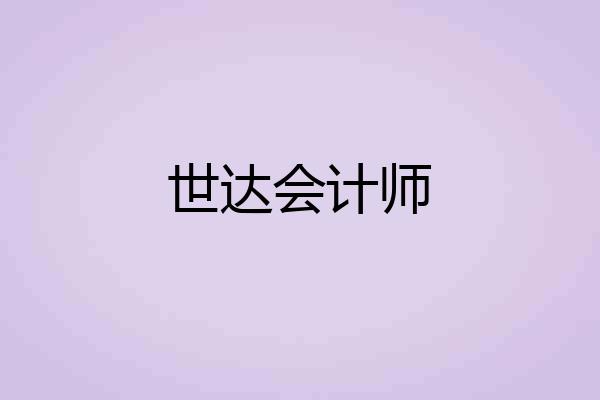 世达会计师