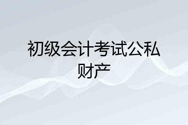 初级会计考试公私财产