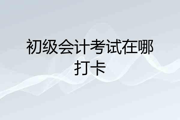 初级会计考试在哪打卡