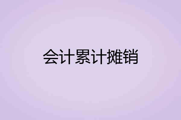 会计累计摊销