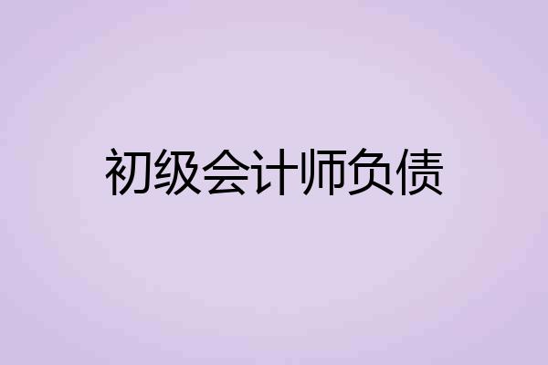 初级会计师负债