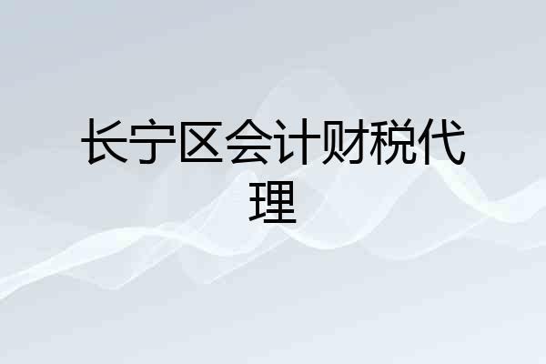 长宁区会计财税代理