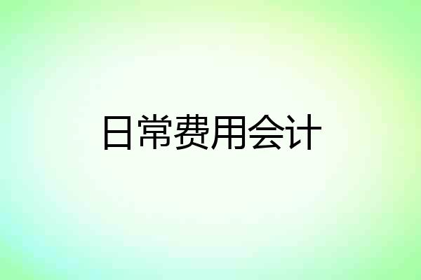 日常费用会计