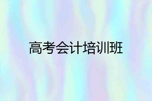高考会计培训班