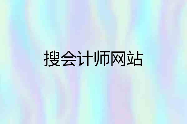 搜会计师网站
