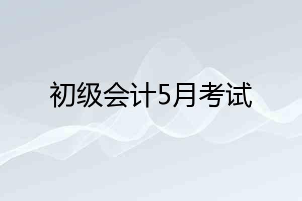 初级会计5月考试