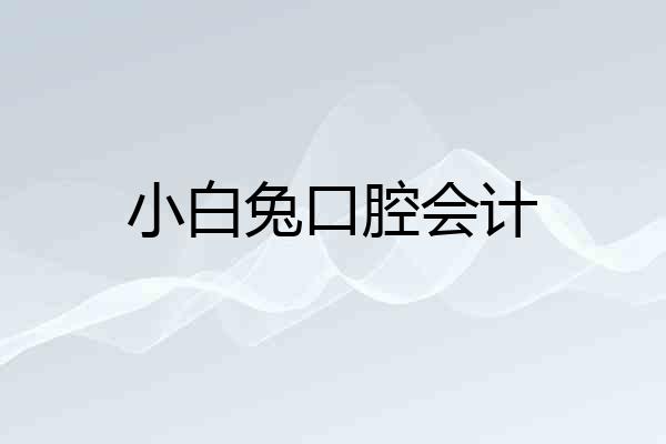 小白兔口腔会计