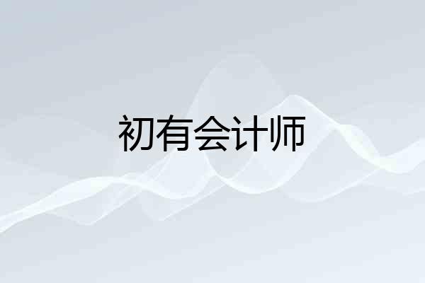 初有会计师