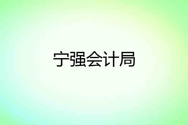 宁强会计局