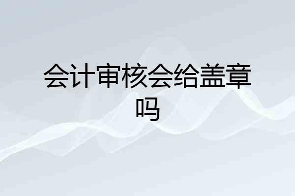 会计审核会给盖章吗