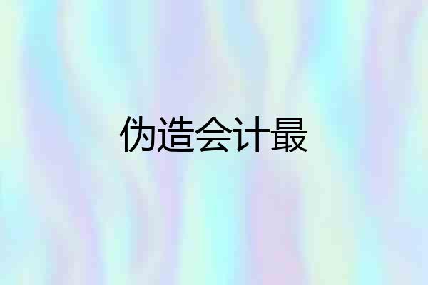 伪造会计最