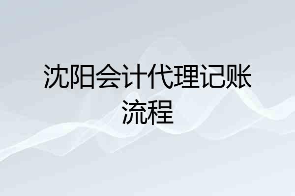沈阳会计代理记账流程