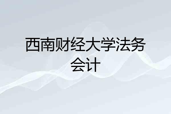 西南财经大学法务会计