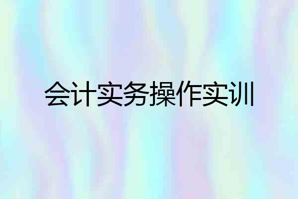 会计实务操作实训