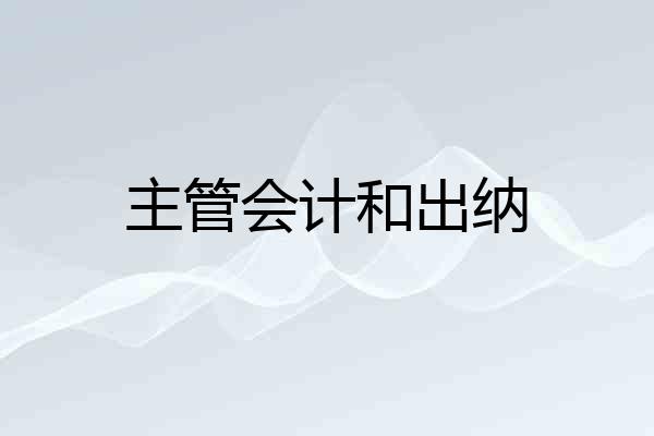 主管会计和出纳