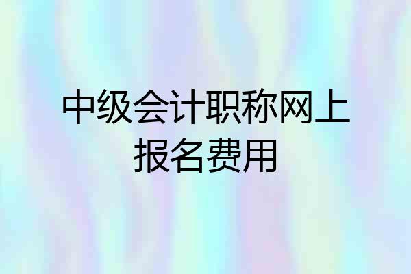 中级会计职称网上报名费用