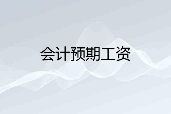会计预期工资