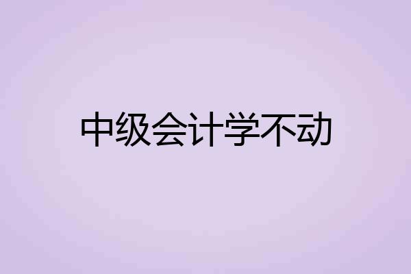 中级会计学不动