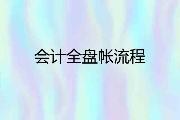 会计全盘帐流程