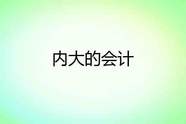 内大的会计
