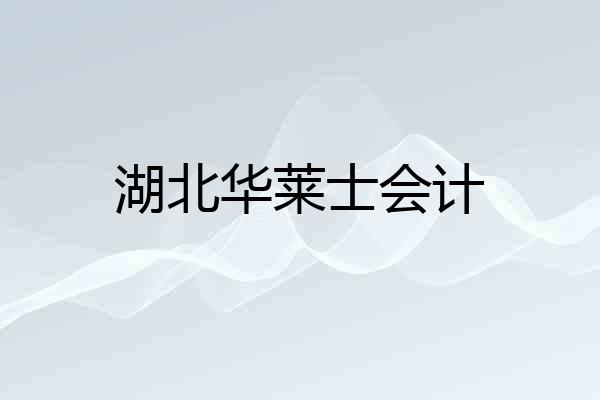 湖北华莱士会计