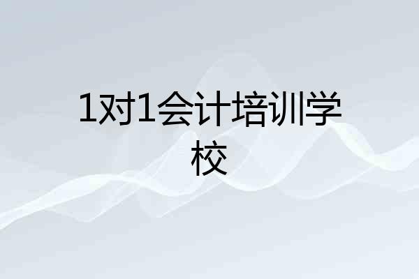 1对1会计培训学校