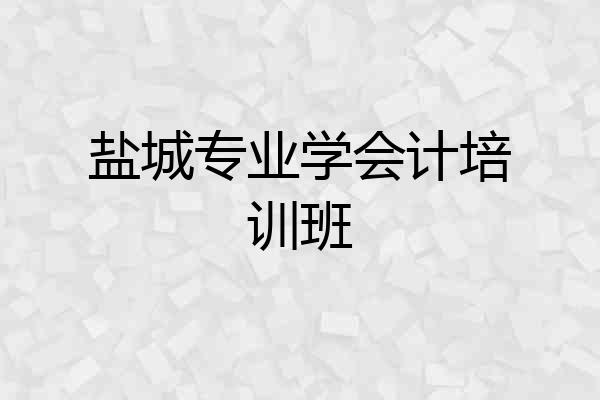 盐城专业学会计培训班
