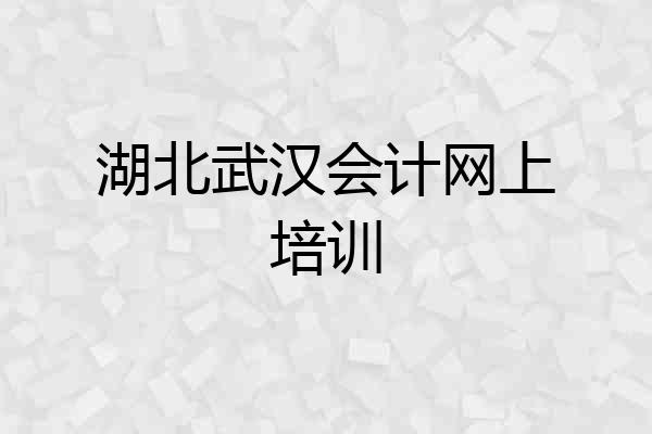 湖北武汉会计网上培训