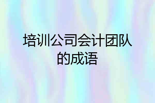 培训公司会计团队的成语