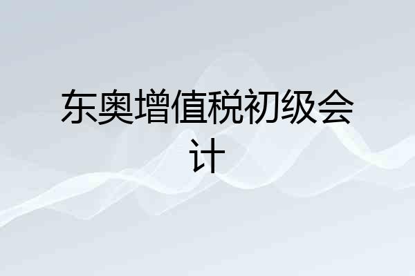 东奥增值税初级会计