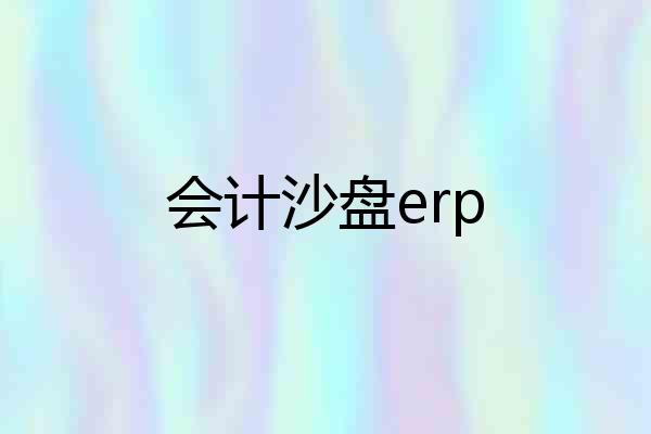 会计沙盘erp