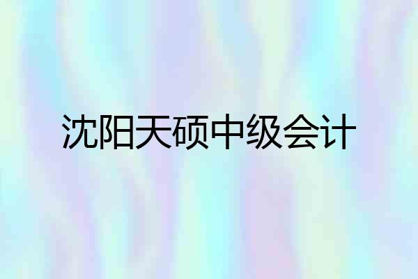 沈阳天硕中级会计