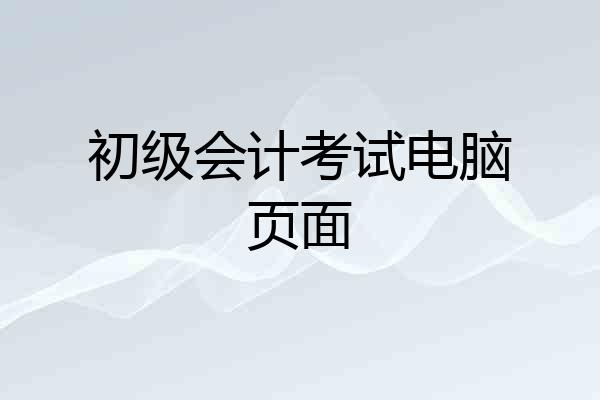初级会计考试电脑页面