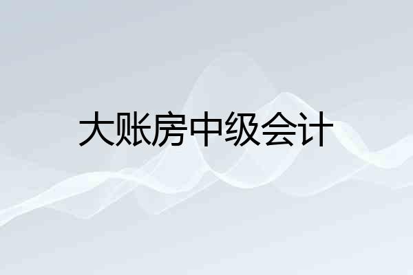 大账房中级会计