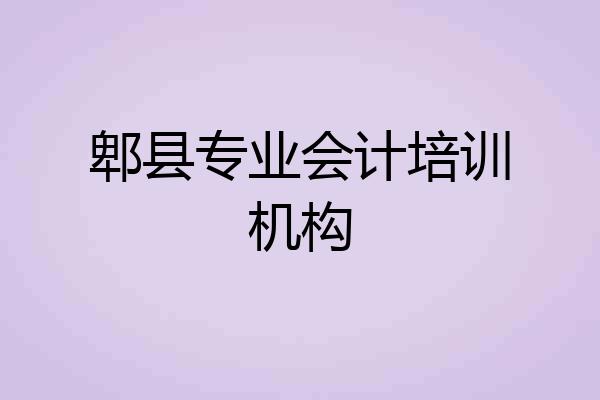 郫县专业会计培训机构
