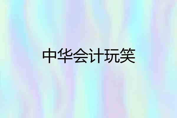 中华会计玩笑