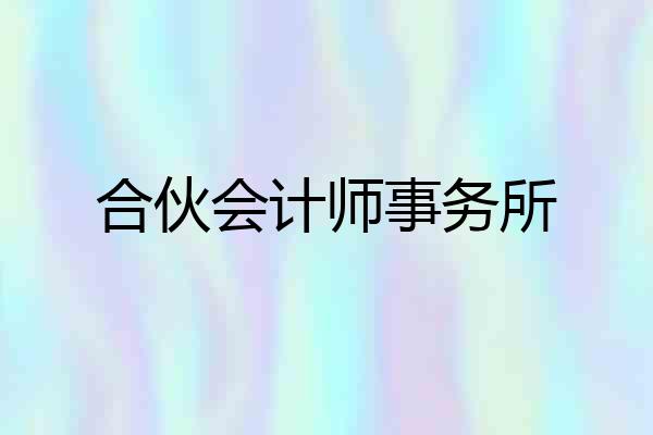 合伙会计师事务所