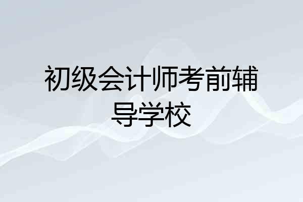 初级会计师考前辅导学校