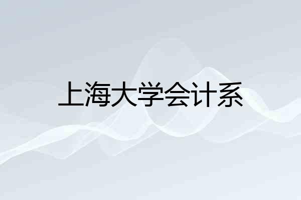 上海大学会计系