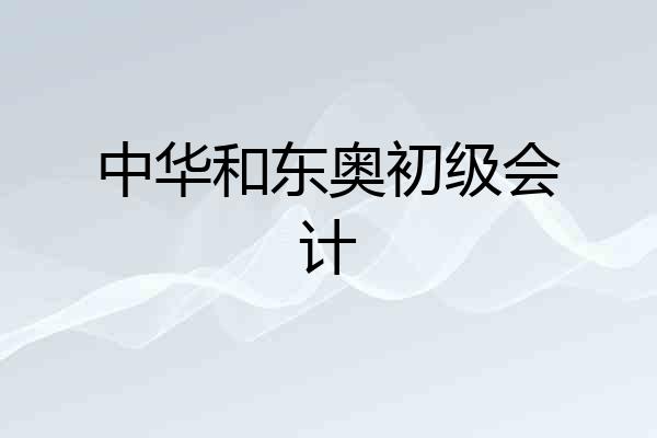 中华和东奥初级会计