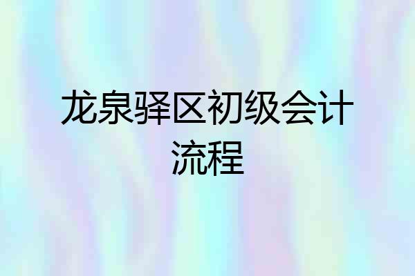 龙泉驿区初级会计流程
