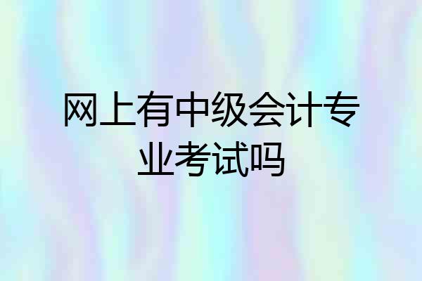 网上有中级会计专业考试吗
