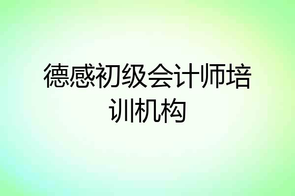 德感初级会计师培训机构