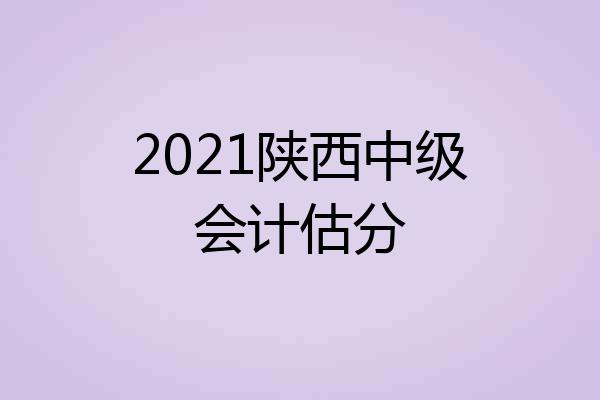 2021陕西中级会计估分
